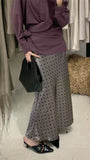 2025 Spring Tuffed Denate Acetic Fishtail Skirt Half-Dress Fashion Tight Waist High Waist Long Skirt Slim Slim