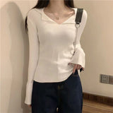 Autumn And Winter New Women's Decoration Body Slim Soft With Knitted Shirt Tide Over The Bottom Sweater Women's Clothing