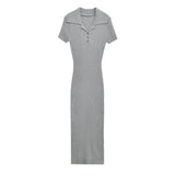 Autumn 2025 New Women's Fashion Fashion Threaded Knitted Long Dress 3471104