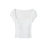 Pure Lust Lace Short-Sleeved T-Shirt Woman 2025 Summer Design Inside The Slimming Top