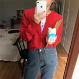 2026 Spring And Autumn New Round-Necked Purple Short Knitted Small Cardigan Loose Outer Sweater Coat For Women