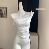 Net Red Anchor Concert Private Dress Design Sense Of Niche Word-Collar Temperament Kinky Top Female Pure Lust Atmosphere Tide