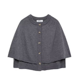 Autumn 2025 New Women's Fashion Casual Round-Collar Knitted Shawl Short Coat 2488107