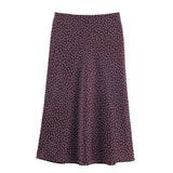 2025 Autumn New Women's Fashion Silk Silk Texture Feel Flute Multi-Colored Skirt 8338537