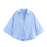 Spring 2025 New Long Fashion Loose Casual Design Small Shirt Top 2340939