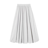 2025 Spring And Summer New High-Rise Retro Skinny Thigh Skirt Lantern Skirt Mid-Length A-Word Skirt