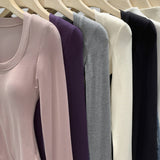 2026 Early Spring With Chest Mat With A Bottom Shirt T-Shirt Commuting New Explosion Can Wear A Repair-In-Wearing Korean Top