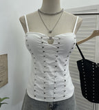 ïÎÀ± Tie Red Sling Vest With Chest Cushion Hollow Hook Buckle Rivet Back Through The Rope Tie 6270