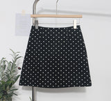 Long-Term Plus Single Real Shot Wave Half Dress Women Summer Anti-Light High-Waisted Thin Ass A Short Skirt 6878