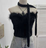 Thai Hottie With Chest Pad Haired Chest Vest With Short-Term Waistless Top 9311