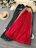 Wave Hem Wave Point Hundred Fold Skirt Half Skirt Women 2026 Spring New Tight Waist A Word Long Fishtail Skirt
