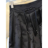 Large-Size New Chinese Style Black Half-Dress Women's Spring And Summer New Fat Mm High Waist In The Long-Faced 100-Folded Horse Face Skirt