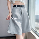 Mid-Trousers Tiansi Linen Thin Five-Point Trousers Summer High-Waist New Shorts Casual A-Legged Trousers Female Trend