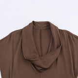 New Women's Fashion Temperament With Belted Folded Dress 5029187