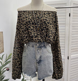 Real Shot Shoulder Long Sleeve Wave Chiffon Shirt Women Summer Short Open Umbilled Shirt Loose Umbilled Shirt Loose Top 2367