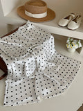 MIU Korean Vintage Aceate Sonic Face Wave Fishtail Half-Dress Woman Spring-Summer French-Style Ocean-Like-Style-Style Bag-Topped A-Character Skirt