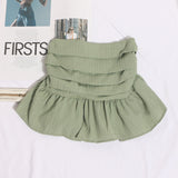 Sweet And Spicy Wind Wearing A Breast Vest Female Pressure Folded Word To Receive Waist Skirt Short Wrapped Chest-Clothed Backwear 8965
