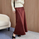 Autumn And Winter Thickened State Slid Fishtail Dress Mid-Length 2025 New High-Waist A-Word Half-Body Skirt