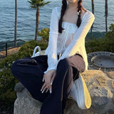 Summer Shirt Pure Hottie Vest Wavy Design Feeling Bow White Breast