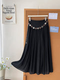 French Retro-Screative Ice Silk Cotton 100-Folded Dress Woman Sha Bohemia Beach Holiday Style A Skirt