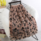 Planting Plum Yarn Half-Dress Women's Autumn And Winter 2025 New Medium And Long-Term Thin Hanging Yarn Skirt Fairy 100-Fold Skirt