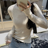 2026 Early Spring Yellow With A Thin Knitted Jersey Female Spring And Autumn Temperament Gentle Style Repair On The Body