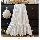 Fashion Age Reduction Lace Lace Skirt Women's Spring 2025 New High-Waist A Word Folded Loose Cake Skirt