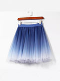Summer Net Yarn Short Skirt Girl Small A Skirt 2025 Color Half-Dress Skirt Slimy Fairy Fluffy Skirt