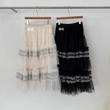 The Lace Net Dress In The Long Commuting Skirt High Waist Thin And Fluffy Skirt A Skirt