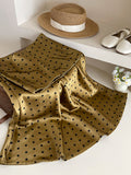 MIU Korean Vintage Aceate Sonic Face Wave Fishtail Half-Dress Woman Spring-Summer French-Style Ocean-Like-Style-Style Bag-Topped A-Character Skirt