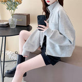 Casual Collar Collar Women Lazy Wind Loose 2025 New Chic Design Blouse Spring And Autumn Coat Tide