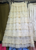 French Gentle Wind Mesh Dress Women's Autumn And Winter New Sweet High-Rise Layer Cake Skirt Temperament Shalin Skirt