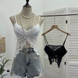 Real Shot Abstinence Hottie Low Breast With Breast Pad Lace Slings Vest V-Neck Butterfly-Like Umbilical Umb 3045