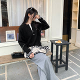 Great-Looking Inside Sweater Loose Long-Sleeved Knitted Bottom Shirt Women Autumn And Winter Light People Know The Old Money Style To Wear On The Top
