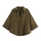 Spring 2025 New Long Fashion Loose Casual Design Small Shirt Top 2340939