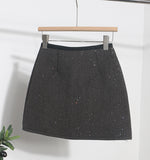 Real Shooting Explosion Small Scented Squint A Short Skirt Women Winter High Waist This Pack Hip Anti-Walking Short Skirt 1312