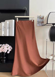 High-Grade High-Rise Thin Long-Skinny Vinegar Silk Silk Skirt 24 Summer New Bag Fishtail A-Word Dress