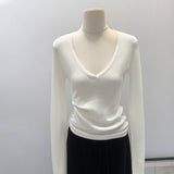 2026 Into The Spring People Kochian Old Money Wind Wearing V Collar Inside Wool Knitted Shirt Women Autumn And Winter Repair Clothes