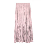 Long-Long Crumbilled Skirt Women's Dance Dress Korean High Temperature Folding Folded Skirt Flowing Folding Skirt