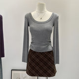 2026 Early Spring With Chest Mat With A Bottom Shirt T-Shirt Commuting New Explosion Can Wear A Repair-In-Wearing Korean Top