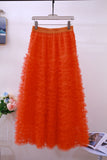 Real Shooting Autumn And Winter New 2025 Korean Original Heavy Industry Thousand Layer Wooden Ear Cake Skirt Beautiful Long Pony Dress