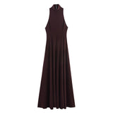 Autumn 2025 New Women's Fashion Sexy Hot Girl Show Back Long Dress 5063253