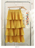 Wood Ear Splicing A Hundred Folds Of The Skirt Women In The Autumn And Summer Of 2025 New Medium And Long Cake Skirt