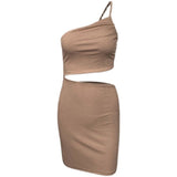 Spice Girls Sexy Design Small Slanted Shoulder Drawstring Dress Women Summer Pure Empty Backpack Hip Short Skirt