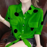 2026 New Blouse Shirt Age Reduction French Gentle Loose Half-Sleeved Blouse Short-Sleeved Shirt With Female Summer