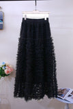 Real Shooting Autumn And Winter New 2025 Korean Original Heavy Industry Thousand Layer Wooden Ear Cake Skirt Beautiful Long Pony Dress