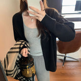 Light People Know To Wear A Soft-Sleeved Sweater Jacket Long-Sleeved Knitted Cardigan Women's Autumn 2025 New Lazy Wind Top