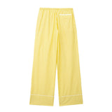 Spring And Summer New Striped Loose Shirt 3217253 Pajamas Trousers 6929414