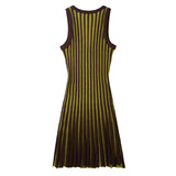 Spring/Summer 2025 New Women's Fashion Sexy Hottie Striped Knitted Dress 8779155