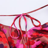 2025 New Women's Fashion Sexy Hot Girl Flower Print Dress 8908167